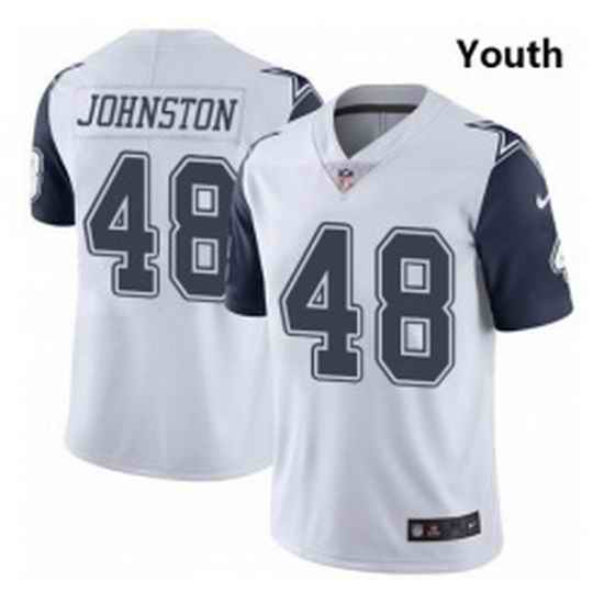 Youth Dallas Cowboys #48 Daryl Johnston Nike Rush Limited Jersey->youth nfl jersey->Youth Jersey