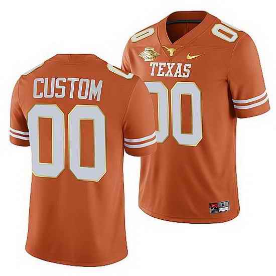 Texas Longhorns Custom Orange 2021 Red River Showdown Men Jersey->->Custom Jersey