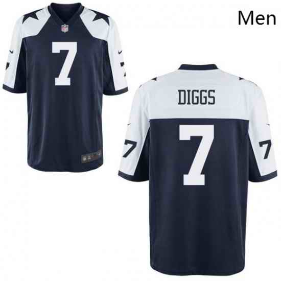 Men Nike Dallas Cowboys Trevon Diggs #7 Blue Thanksgivens Stitched Jersey->dallas cowboys->NFL Jersey