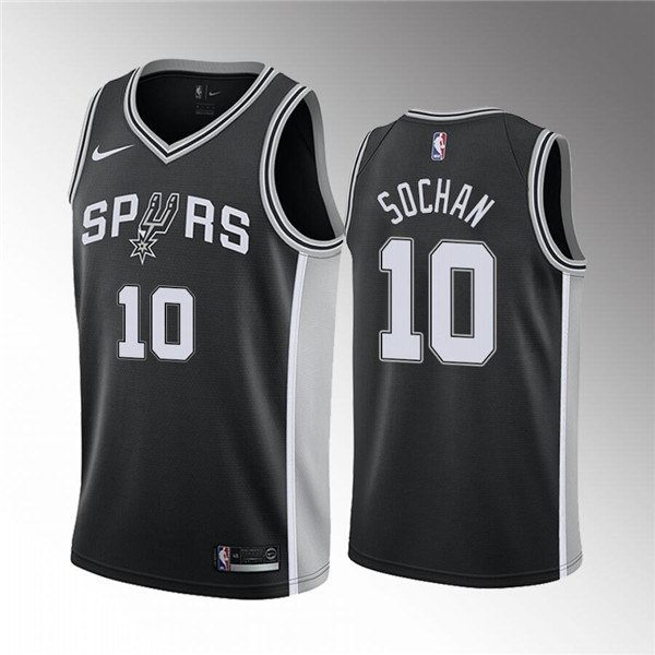 Men' San Antonio Spurs #10 Jeremy Sochan Black Association Edition Stitched Jersey->san antonio spurs->NBA Jersey