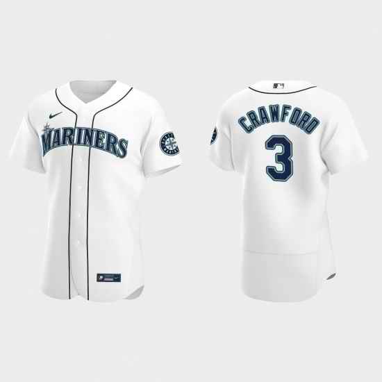 Men Seattle Mariners #3 J P  Crawford White Flex Base Stitched Jersey->seattle mariners->MLB Jersey