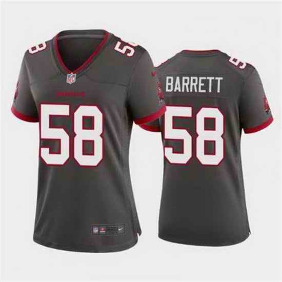 Women Nike Tampa Bay Buccaneers #58 Shaquil Barrett Pewter Alternate Vapor Limited Jersey->women nfl jersey->Women Jersey