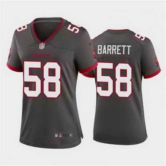 Women Nike Tampa Bay Buccaneers #58 Shaquil Barrett Pewter Alternate Vapor Limited Jersey