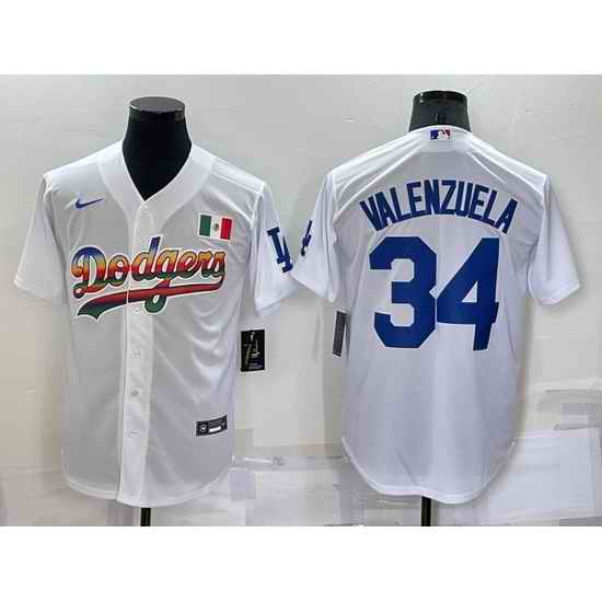 Men Los Angeles Dodgers #34 Toro Valenzuela White Cool Base Stitched Baseball Jersey->los angeles dodgers->MLB Jersey