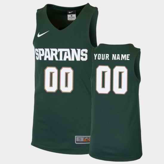 Michigan State Spartans Custom Green Replica College Basketball Jersey->->Custom Jersey
