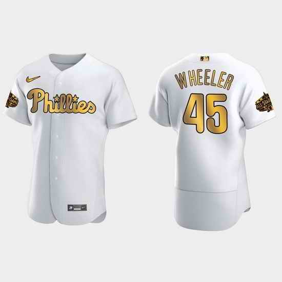 Men Philadelphia Phillies Zack Wheeler 2022 Mlb All Star Game White Gold Men Jersey->2022 all star->MLB Jersey