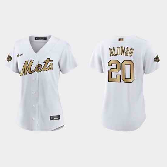 Women New York Mets Pete Alonso 2022 Mlb All Star Game Replica White Jersey->2022 all star->MLB Jersey
