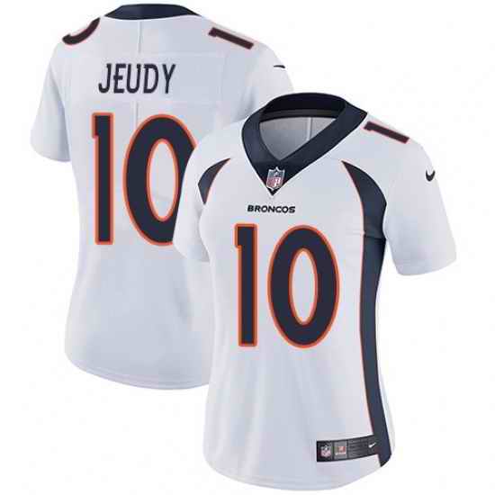 Women's Denver Broncos #10 Jerry Jeudy White Stitched Vapor Untouchable Limited Jersey->buffalo bills->NFL Jersey