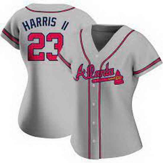 Women's Michael Harris II Atlanta Braves Road Jersey Gray->atlanta braves->MLB Jersey