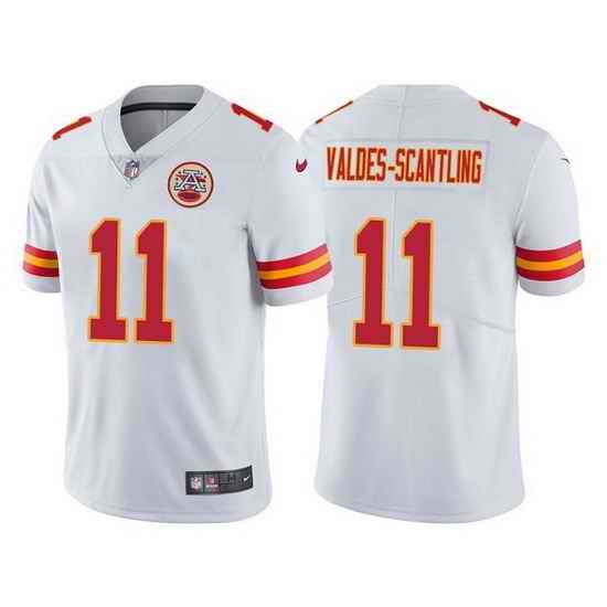Men Kansas City Chiefs #11 Marquez Valdes Scantling White Vapor Untouchable Limited Stitched Football jersey->kansas city chiefs->NFL Jersey