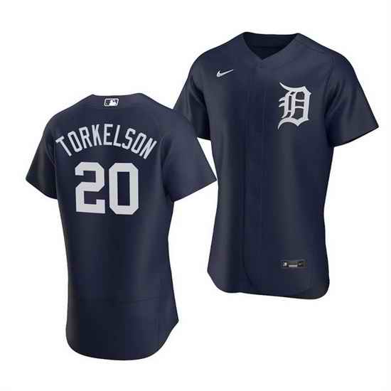 Men Detroit Tigers #20 Spencer Torkelson Navy Flex Base Stitched jersey->detroit tigers->MLB Jersey