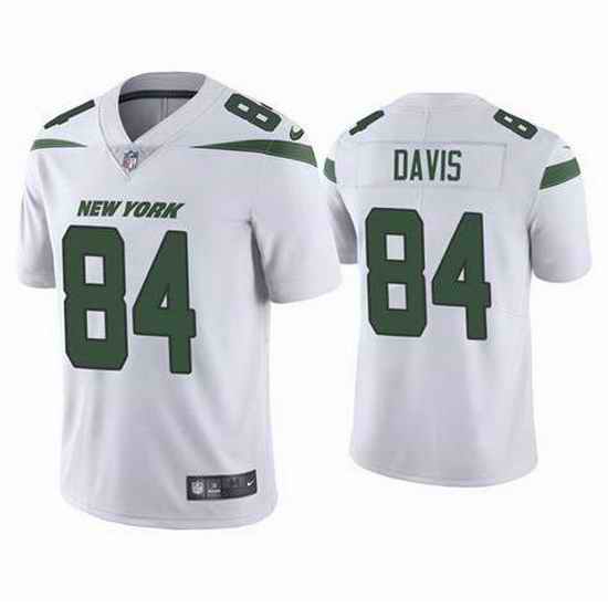Men New York Jets Corey Davis #84 White Vapor Limited Stitched Football Jersey->new york jets->NFL Jersey