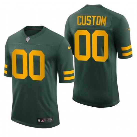 Men Women Youth Custom Green Bay Packers 50s Classic Throwback Vapor Limited Jersey Green Stitched->customized nfl jersey->Custom Jersey