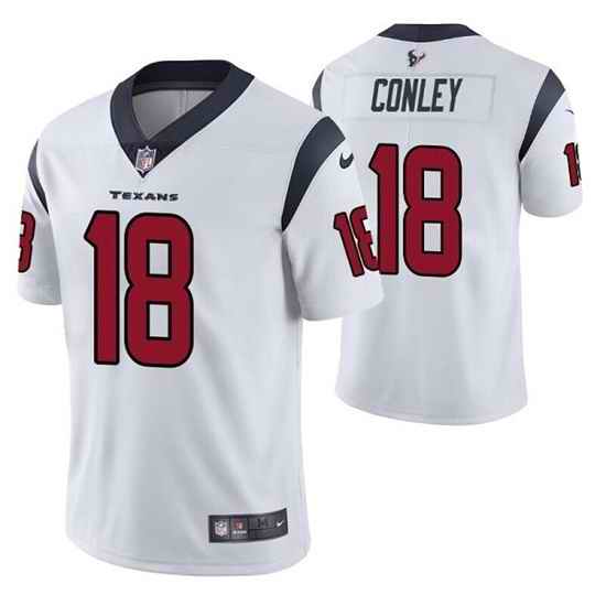 Men Houston Texans #18 Chris Conley White Vapor Untouchable Limited Stitched Jersey->houston texans->NFL Jersey