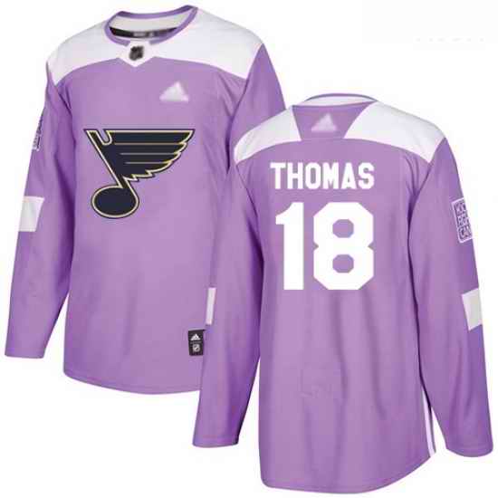 Blues #18 Robert Thomas Purple Authentic Fights Cancer Stitched Hockey Jersey->st.louis blues->NHL Jersey