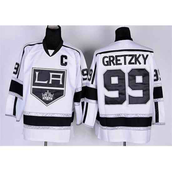 Men Los Angeles Kings #99 Wayne Gretzky  White NHL Jersey->boston bruins->NHL Jersey