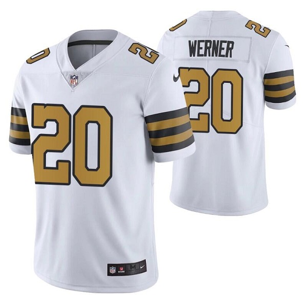 Men's New Orleans Saints #20 Pete Werner White Color Rush Limited Stitched Jersey->new orleans saints->NFL Jersey