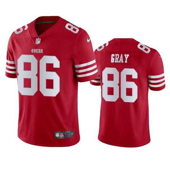 Men San Francisco 49ers #86 Danny Gray 2022 New Scarlet Vapor Untouchable Stitched Football Jersey->pittsburgh steelers->NFL Jersey