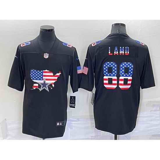 Men Dallas Cowboys #88 CeeDee Lamb Black USA Flag Limited Stitched Jersey->green bay packers->NFL Jersey