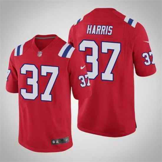 Men New England Patriots Damien Harris #37 Red Vapor Limited Jersey->new england patriots->NFL Jersey