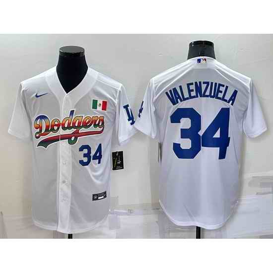 Men Los Angeles Dodgers #34 Toro Valenzuela White Cool Base Stitched Baseball Jerseys->los angeles dodgers->MLB Jersey