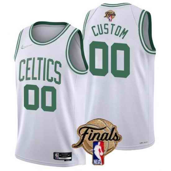 Men's Boston Celtics Active Player Custom 2022 White NBA Finals Stitched Jersey->charlotte hornets->NBA Jersey