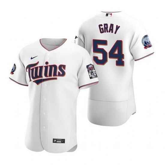 Men Minnesota Twins #54 Sonny Gray White Flex Base Stitched jersey->minnesota twins->MLB Jersey