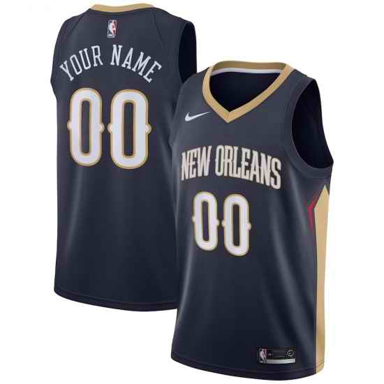 Men Women Youth Toddler New Orleans Pelicans Navy Blue Custom Nike NBA Stitched Jersey->customized nba jersey->Custom Jersey