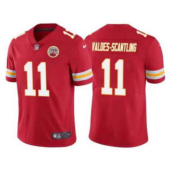 Men Kansas City Chiefs #11 Marquez Valdes Scantling Red Vapor Untouchable Limited Stitched Football jersey->kansas city chiefs->NFL Jersey
