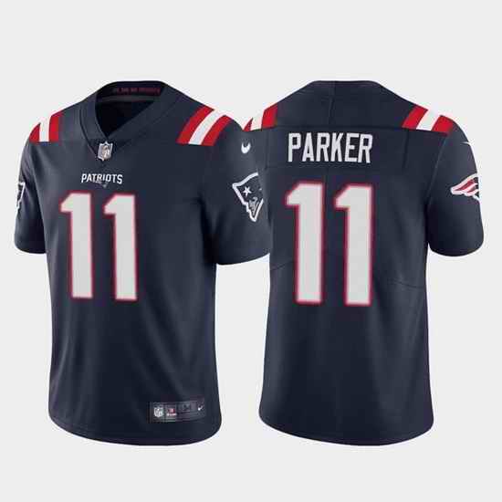 Men New England Patriots #11 DeVante Parker Navy Vapor Untouchable Limited Stitched jersey->new england patriots->NFL Jersey