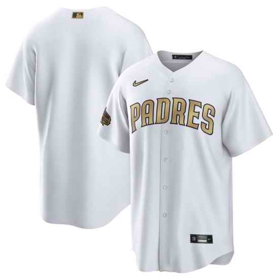 Men San Diego Padres Blank 2022 All Star White Cool Base Stitched Baseball Jersey->2022 all star->MLB Jersey