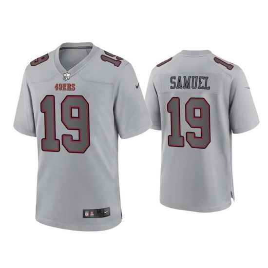 Men San Francisco 49ers #19 Deebo Samuel Grey Atmosphere Fashion Stitched Game Jersey->san francisco 49ers->NFL Jersey