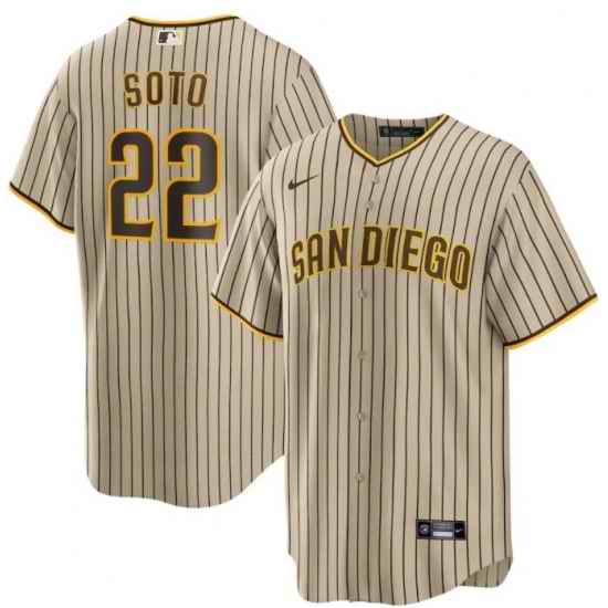 Men's San Diego Padres Juan Soto #22 Nike Tan Brown Alternate Cool Base Player Jersey->san diego padres->MLB Jersey