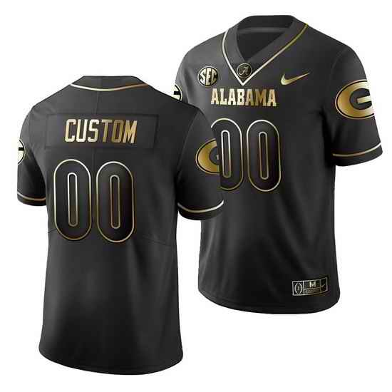 Georgia Bulldogs Custom Black Golden Edition Men'S Jersey->->Custom Jersey