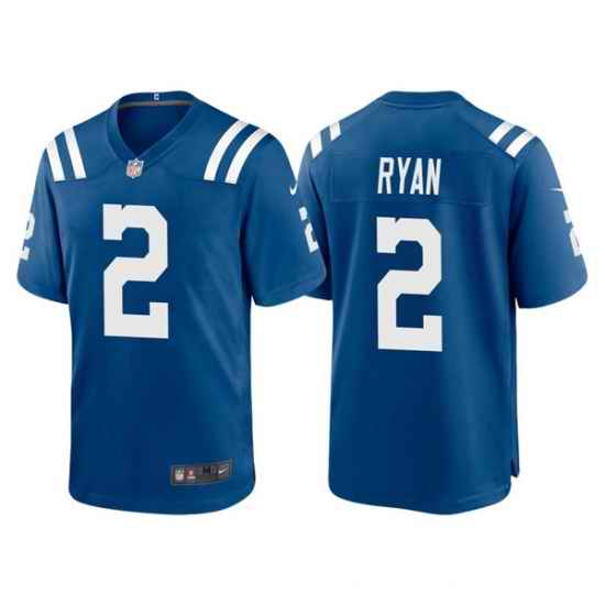 Men's Indianapolis Colts #2 Matt Ryan Blue Stitched Jersey->indianapolis colts->NFL Jersey