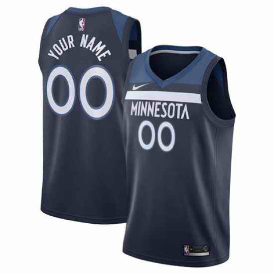Men Women Youth Toddler Minnesota Timberwolves Navy Blue Custom Nike NBA Stitched Jersey->customized nba jersey->Custom Jersey