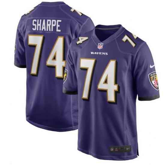 Men Baltimore Ravens #74 Shannon Sharpe Purple Vapor Limited Stitched Jersey->baltimore ravens->NFL Jersey