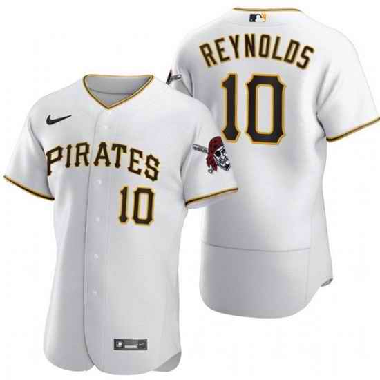 Men Pittsburgh Pirates #10 Bryan Reynolds White Flex Base Stitched MLB Jerse->boston red sox->MLB Jersey
