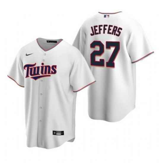 Men Minnesota Twins #27 Ryan Jeffers White Cool Base Stitched Jerse->minnesota twins->MLB Jersey