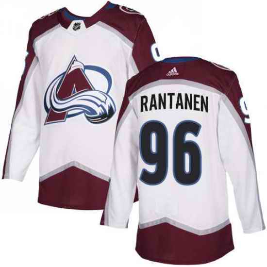 Youth Avalanche #96 Mikko Rantanen White Road Authentic Stitched NHL Jersey->youth nhl jersey->Youth Jersey