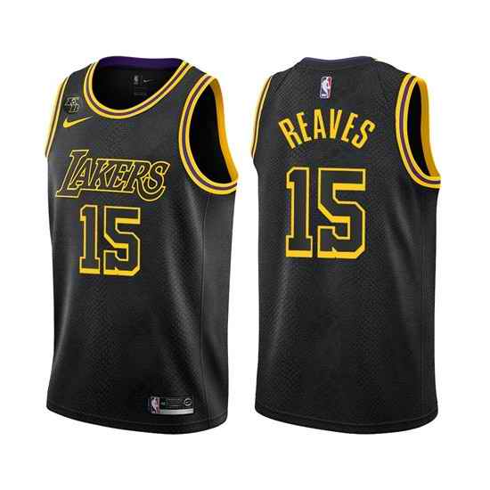 Men Los Angeles Lakers #15 Austin Reaves Black Stitched Jersey->los angeles lakers->NBA Jersey