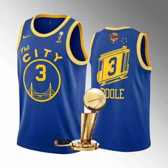 Men's Golden State Warriors #3 Jordan Poole 2022 Royal NBA Finals Champions Stitched Jerseys->golden state warriors->NBA Jersey