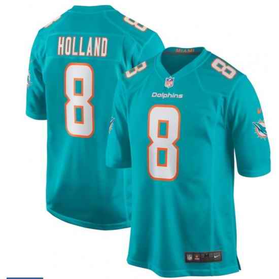Men Nike Miami Dolphins #8 Jevon Holland Aqua Vapor Limited Stitched NFL Jersey->green bay packers->NFL Jersey