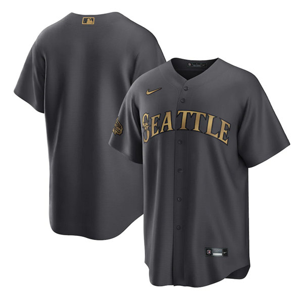 Men's Seattle Mariners Blank Charcoal 2022 All-Star Cool Base Stitched jersey->st.louis cardinals->MLB Jersey