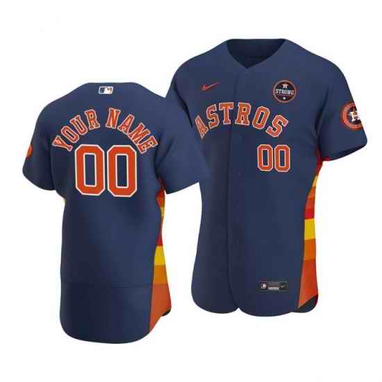 Men Women Youth Toddler Houston Astros Navy Custom Nike MLB Flex Base Jersey->customized mlb jersey->Custom Jersey