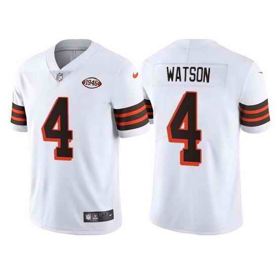 Youth Cleveland Browns #4 Deshaun Watson White 1946 Collection Vapor Untouchable Limited Stitched Jersey->youth nfl jersey->Youth Jersey
