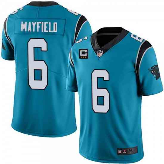 Men Carolina Panthers 2022 #6 Baker Mayfield Blue With 3-star C Patch Vapor Untouchable Limited Stitched Jersey->chicago bears->NFL Jersey