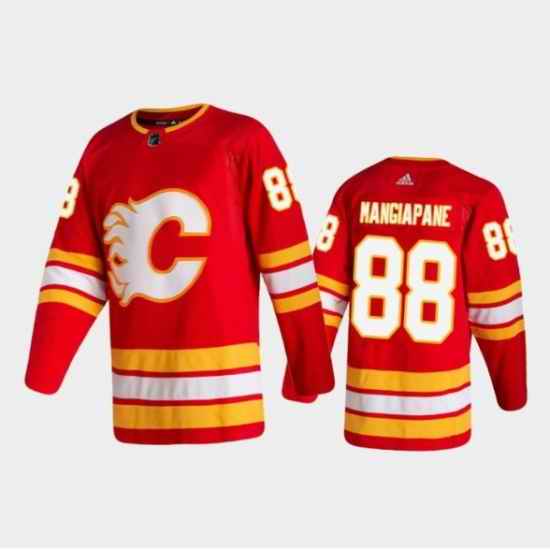 Men Calgary Flames #88 Andrew Mangiapane Red Stitched Jersey->calgary flames->NHL Jersey