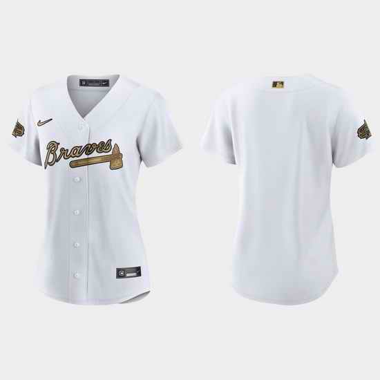 Women Atlanta Braves 2022 Mlb All Star Game Replica White Jersey->2022 all star->MLB Jersey