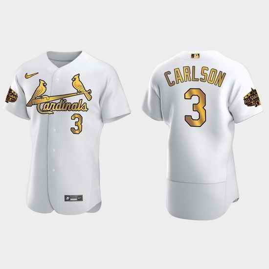 Men St.Louis Cardinals Dylan Carlson 2022 Mlb All Star Game White Gold Men Jersey->2022 all star->MLB Jersey